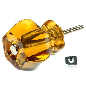 1 1/2 Inch Warm Amber Glass Knobs COPPER MOUNTAIN HARDWARE