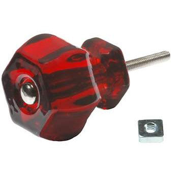 1 1/2 Inch Ruby Red Glass Knobs COPPER MOUNTAIN HARDWARE