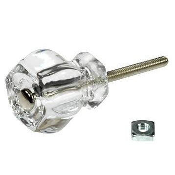 1 1/4 Inch Crystal Clear Glass Knobs COPPER MOUNTAIN HARDWARE