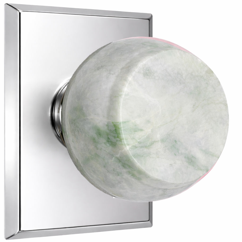Magnifique® Rectangular Door Set with Green Jade Knobs (Several Finishes Available)