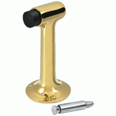 High Profile Floor Mounted Bumper Door Stop (Polished Brass Finish) DELTANA