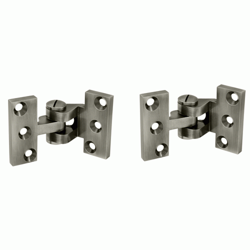 2 1/2 x 3 3/4 Inch Solid Brass Intermediate Pivot Hinge (Antique Nickel Finish) DELTANA