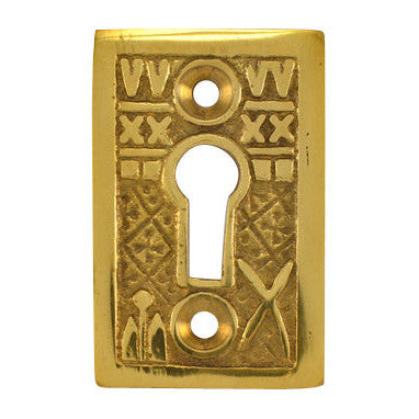 Solid Brass Tiny Key Hole Cover (Polished Brass Finish) Copper Mountain Hardware