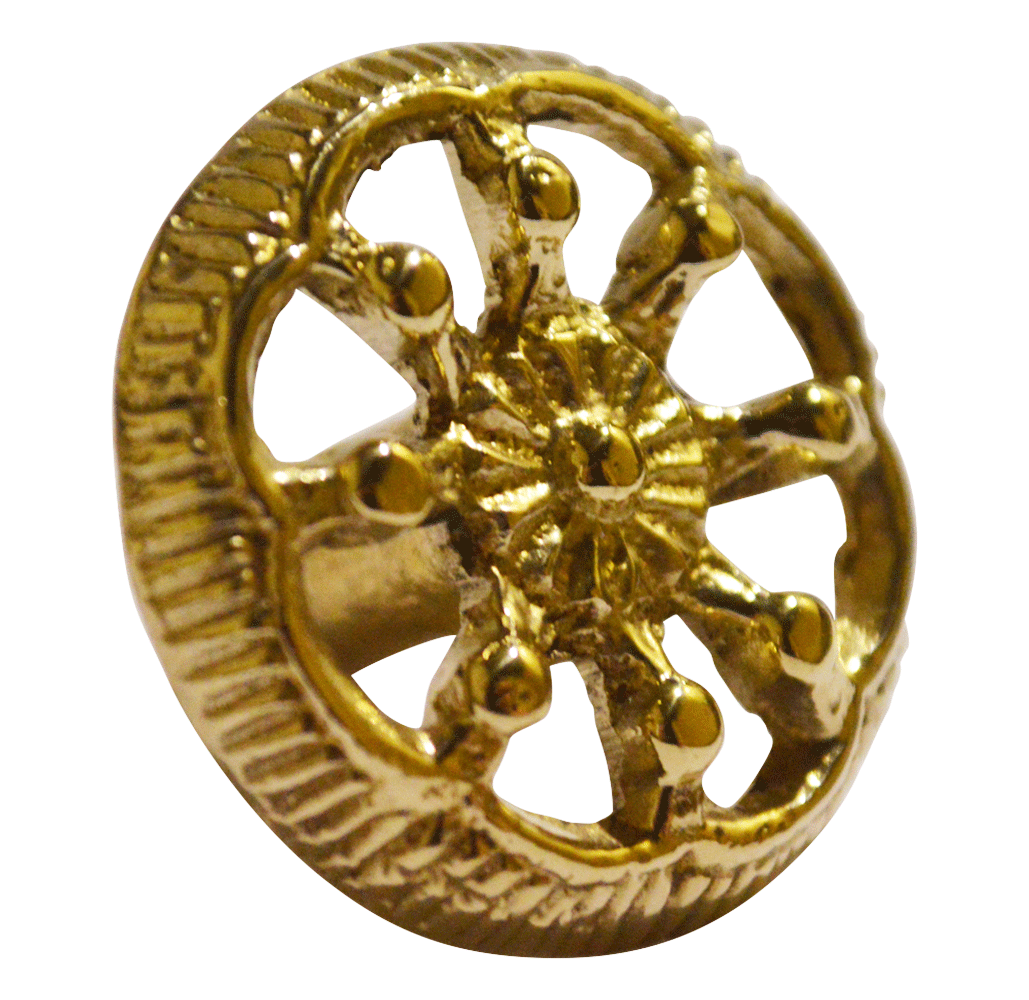 1 1/4 Inch Beaded Wheel Cabinet & Furniture Knob COPPER MOUNTAIN HARDWARE