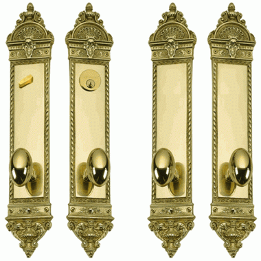 L'Enfant Style Deadbolt Entryway Set (Polished Brass Finish) COPPER MOUNTAIN HARDWARE