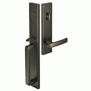 Solid Brass Lausanne Style Entryway Set (Oil Rubbed Bronze Finish) EMTEK