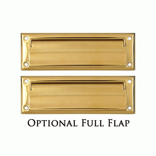 8 7/8 Inch Brass Mail & Letter Flap Slot (Lifetime Polished Brass Finish) DELTANA