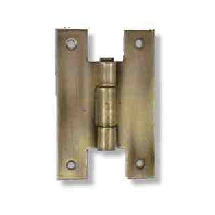 2 1/2 Inch Metal Hinges: Pair of Antique Brass Metal Hinges - H Type (Flush Finish) COPPER MOUNTAIN HARDWARE