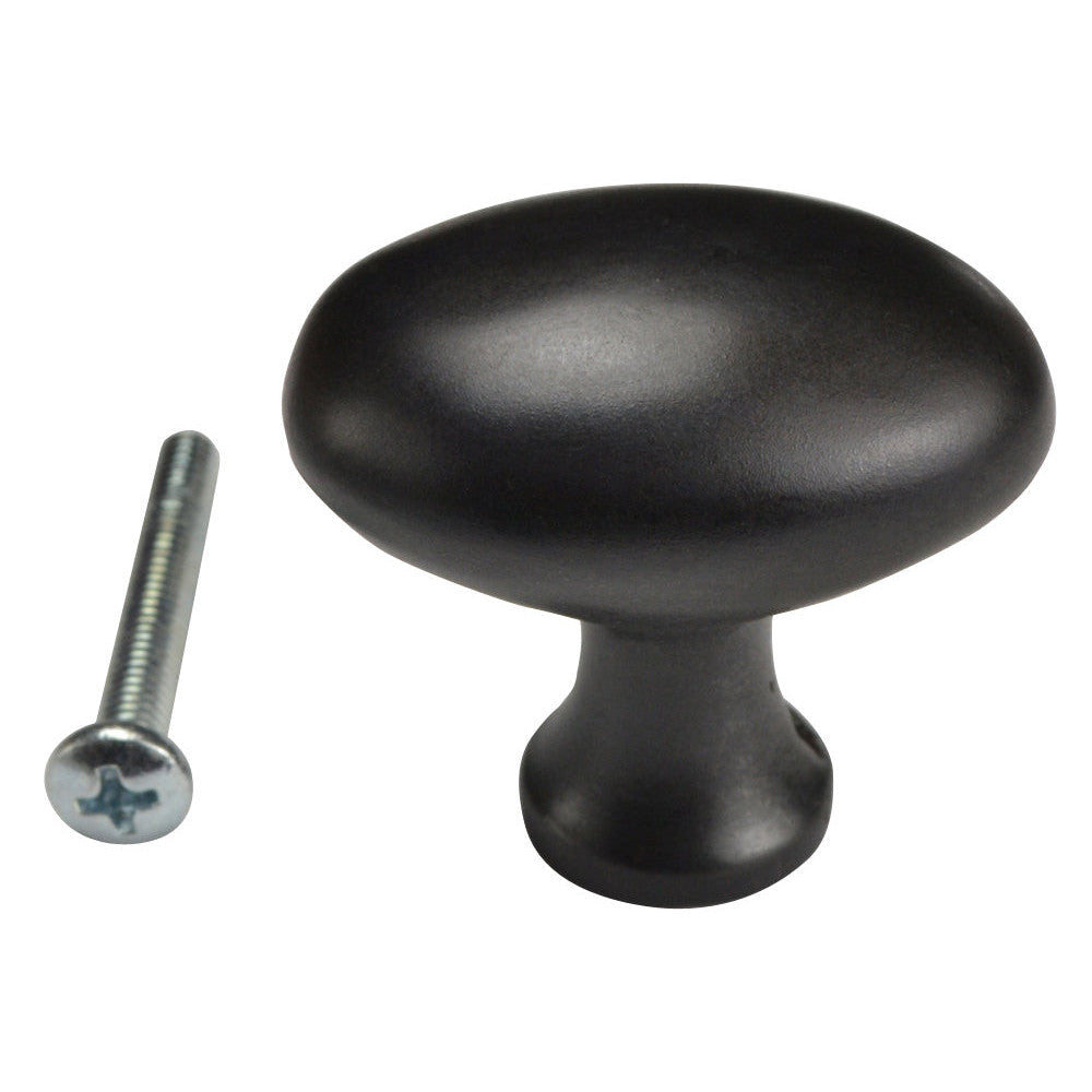 1 1/2 Inch Heavy Traditional Solid Brass Egg Cabinet Knob (Oil Rubbed Bronze Finish) COPPER MOUNTAIN HARDWARE