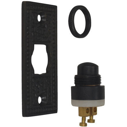 Solid Brass Rice Pattern Door Bell (Oil Rubbed Bronze Finish) COPPER MOUNTAIN HARDWARE