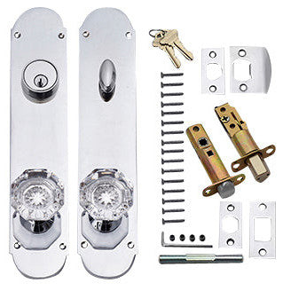 Traditional Oval Deadbolt Entryway Set (Polished Chrome Finish) COPPER MOUNTAIN HARDWARE