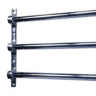 36 Inch Solid Brass Triple Push Bar (Polished Chrome Finish) COPPER MOUNTAIN HARDWARE