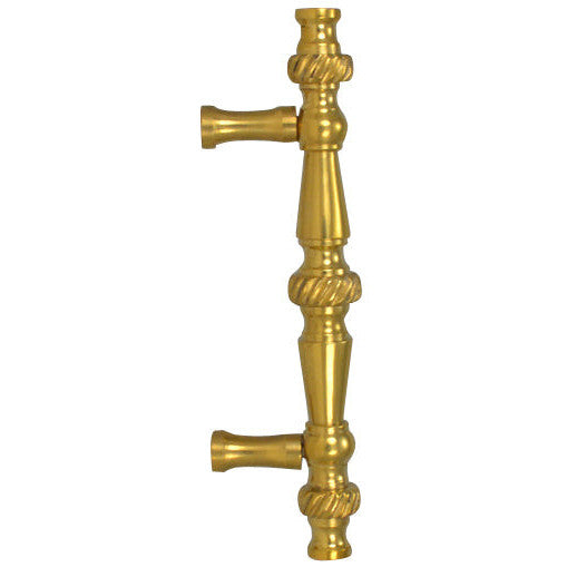 5 Inch Overall (3 Inch c-c) Solid Brass Georgian Roped Style Pull (Polished Brass Finish) COPPER MOUNTAIN HARDWARE