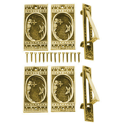 Broken Leaf Double Pocket Passage Style Door Set (Polished Brass) COPPER MOUNTAIN HARDWARE