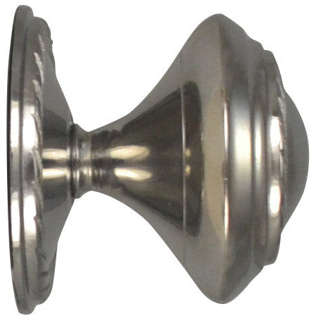 1 1/2 Inch Brass Round Knob with Georgian Roped Border (Polished Chrome Finish) COPPER MOUNTAIN HARDWARE