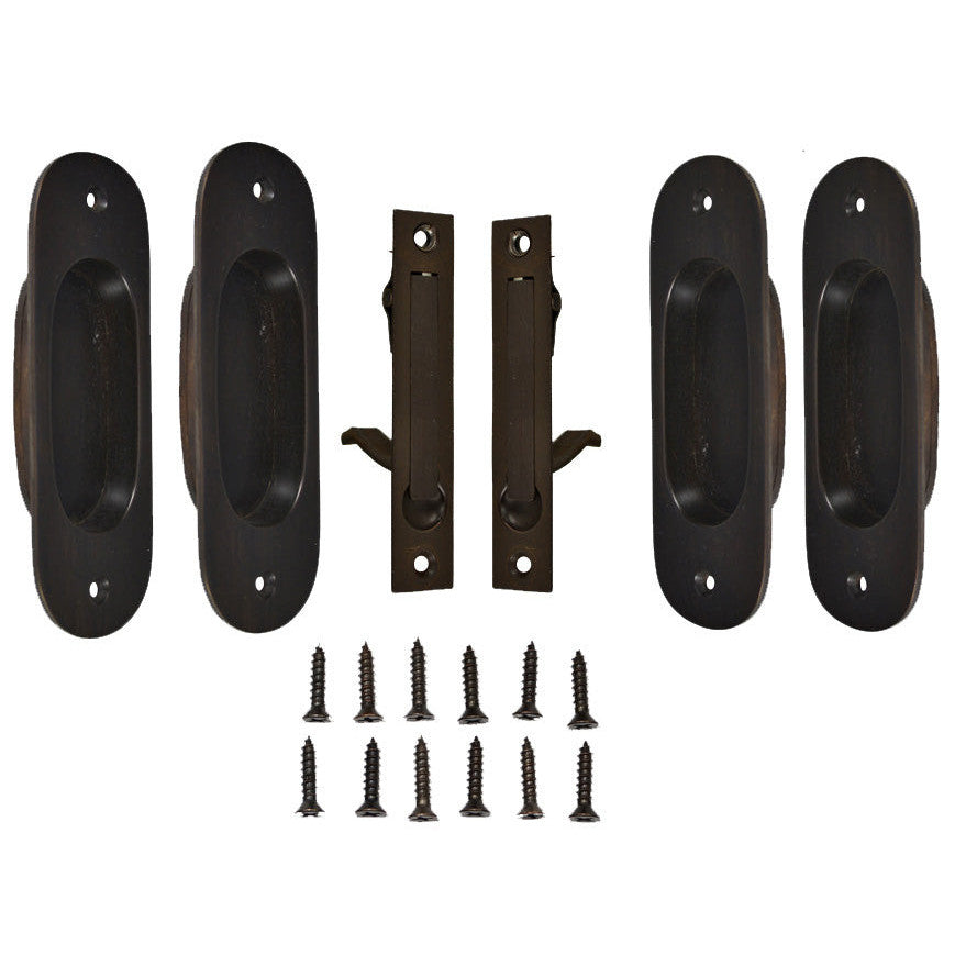 Traditional Oval Pattern Double Pocket Passage Style Door Set (Oil Rubbed Bronze) COPPER MOUNTAIN HARDWARE