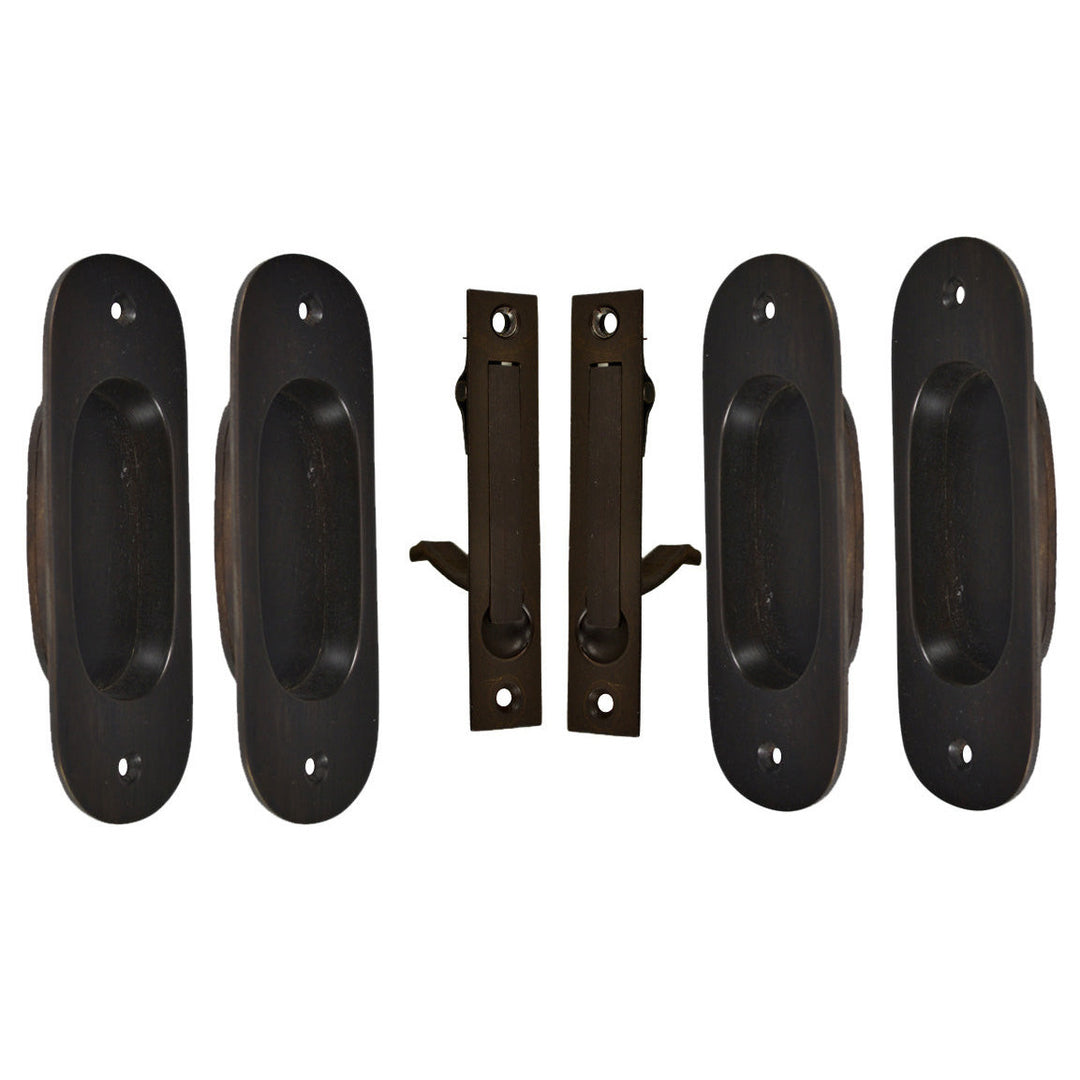 Traditional Oval Pattern Double Pocket Passage Style Door Set (Oil Rubbed Bronze) COPPER MOUNTAIN HARDWARE