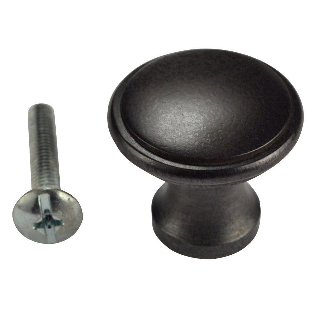 1 Inch Brass Flat Top Cabinet Knob (Oil Rubbed Bronze Finish) COPPER MOUNTAIN HARDWARE