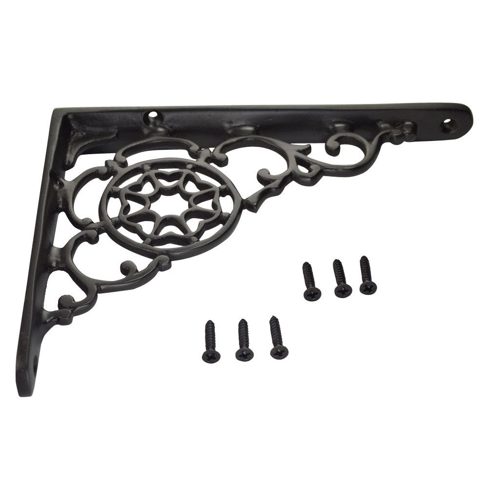 6 3/4 Inch Solid Brass Star Shape Shelf Bracket (Oil Rubbed Bronze) Copper Mountain Hardware