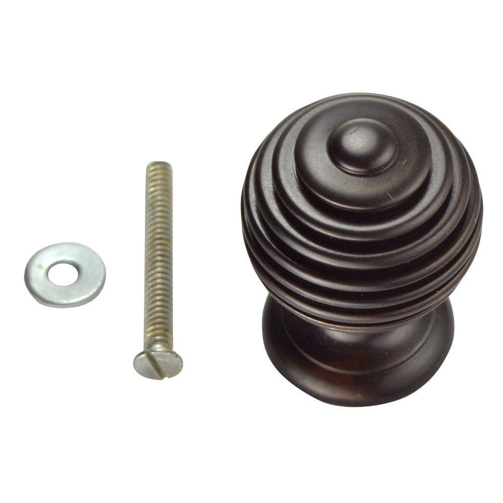 1 1/2 Inch Solid Brass Circular Knob (Oil Rubbed Bronze Finish) COPPER MOUNTAIN HARDWARE