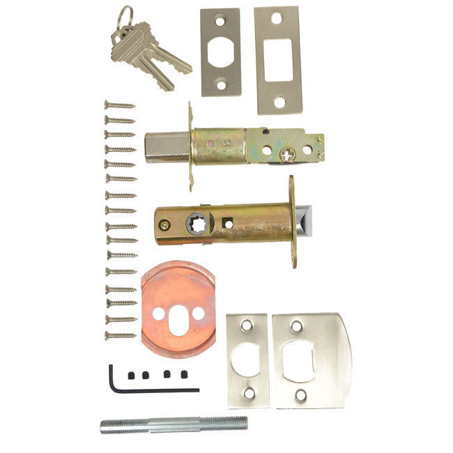 Traditional Oval Deadbolt Entryway Set (Brushed Nickel) COPPER MOUNTAIN HARDWARE