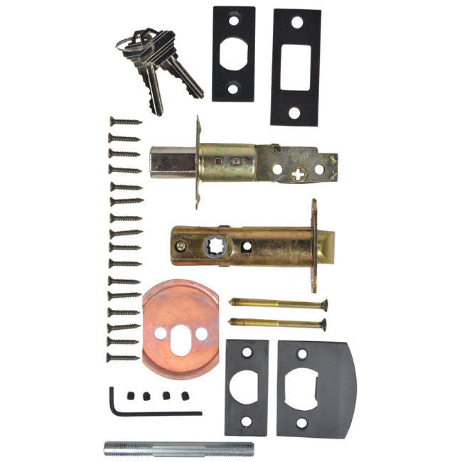 Ribbon & Reed Oval Deadbolt Entryway Set (Oil Rubbed Bronze Finish) COPPER MOUNTAIN HARDWARE