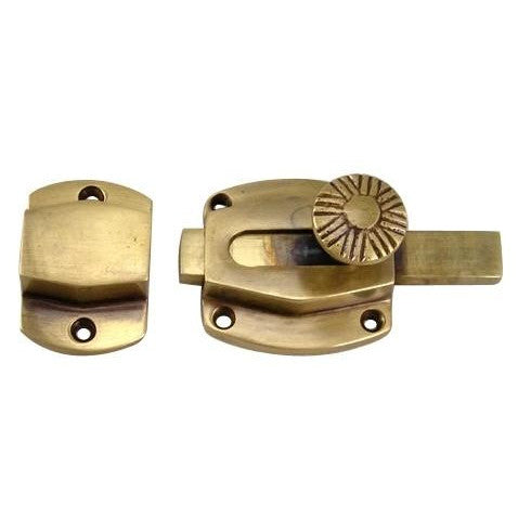 1 1/2 Inch Plain Cabinet Latch (Antique Brass Finish) COPPER MOUNTAIN HARDWARE