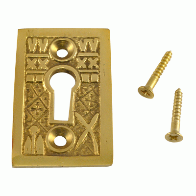 Solid Brass Tiny Key Hole Cover (Polished Brass Finish) Copper Mountain Hardware