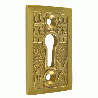 Solid Brass Tiny Key Hole Cover (Polished Brass Finish) Copper Mountain Hardware