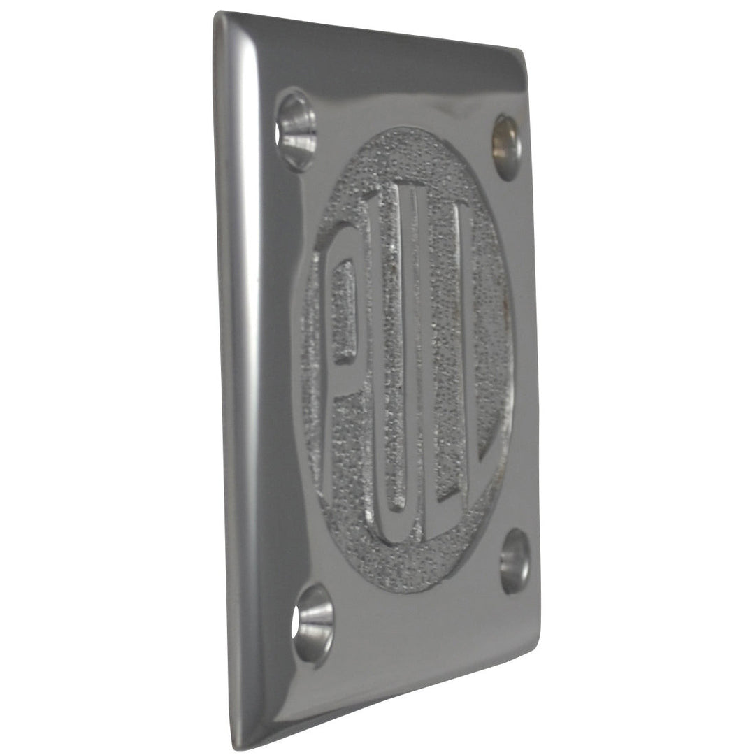 2 3/4 Inch Brass Classic American "PULL" Plate (Polished Chrome Finish) COPPER MOUNTAIN HARDWARE