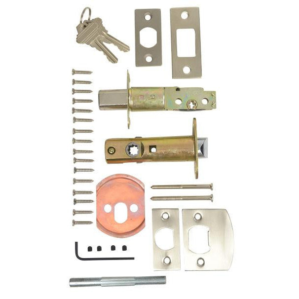 Emtek Solid Brass Ribbon & Reed Door Lever Deadbolt with Wilshire Rosette (Polished Chrome Finish) EMTEK