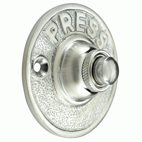 Classic American PRESS Doorbell Push Button (Brushed Nickel Finish) COPPER MOUNTAIN HARDWARE