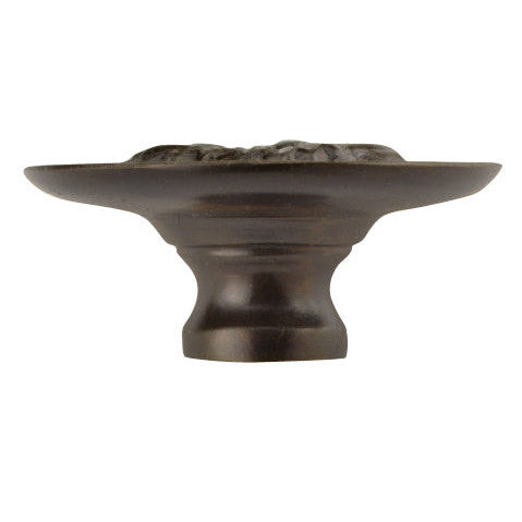 1 4/5 Inch Solid Brass Florid Leaf Knob (Oil Rubbed Bronze Finish) COPPER MOUNTAIN HARDWARE