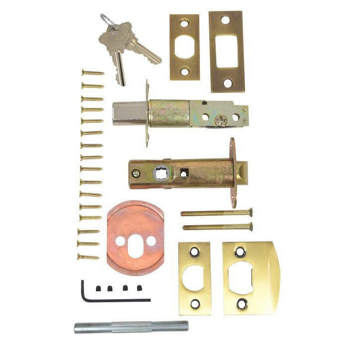 Solid Brass Concord Style Stretto Passage Turino Lever Entryway Set (Polished Brass Finish) EMTEK