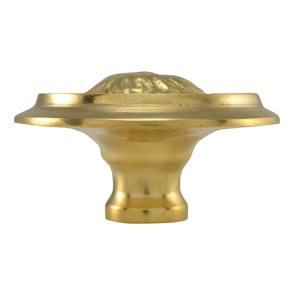 2 Inch Solid Brass Beaded Victorian Cabinet Knob Polished Brass Finish COPPER MOUNTAIN HARDWARE