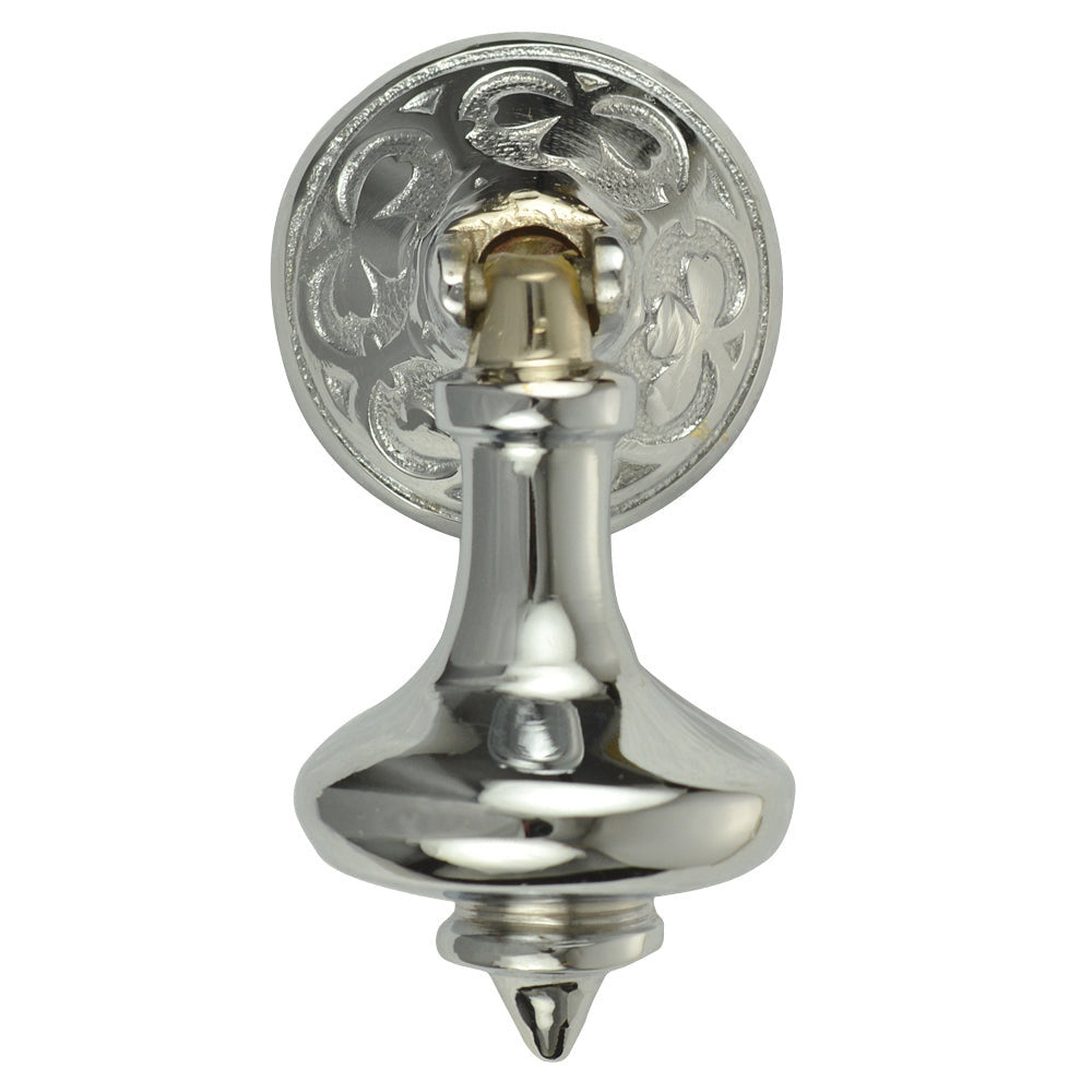 3 Inch Solid Brass Clover Drop Pull (Polished Chrome Finish) COPPER MOUNTAIN HARDWARE