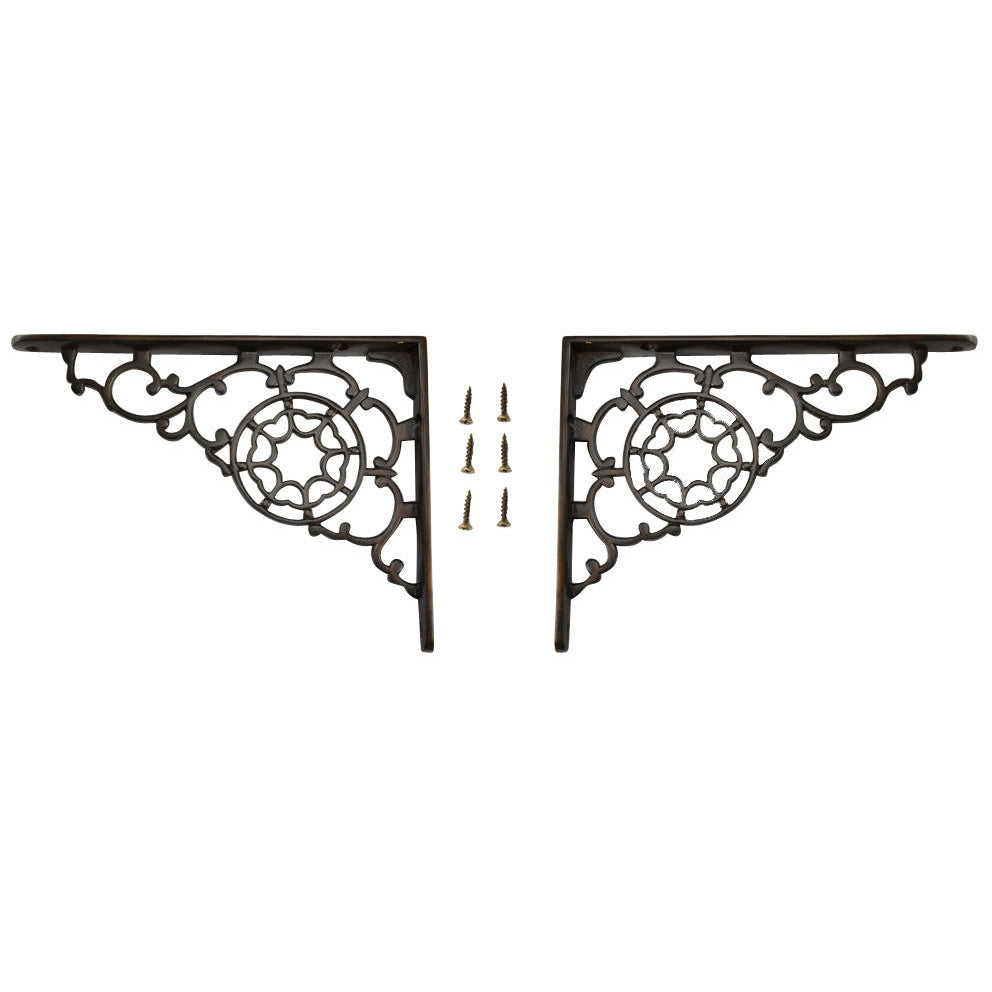 7 1/2 Inch Solid Brass Star Shape Shelf Bracket (Several Finishes Available)