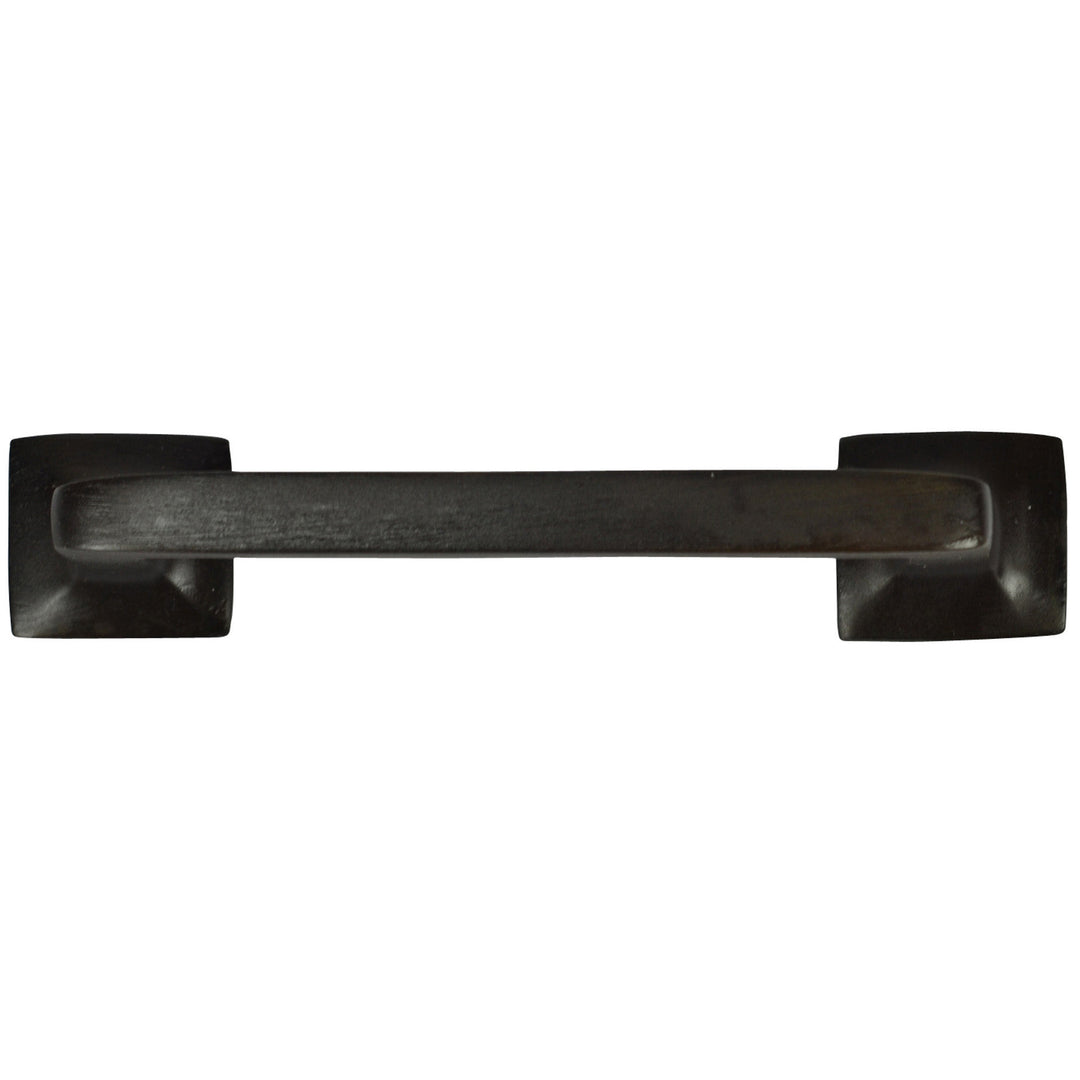 4 1/4 Inch Overall (3.25 Inch c-c) Solid Brass Square Traditional Pull (Oil Rubbed Bronze Finish) COPPER MOUNTAIN HARDWARE