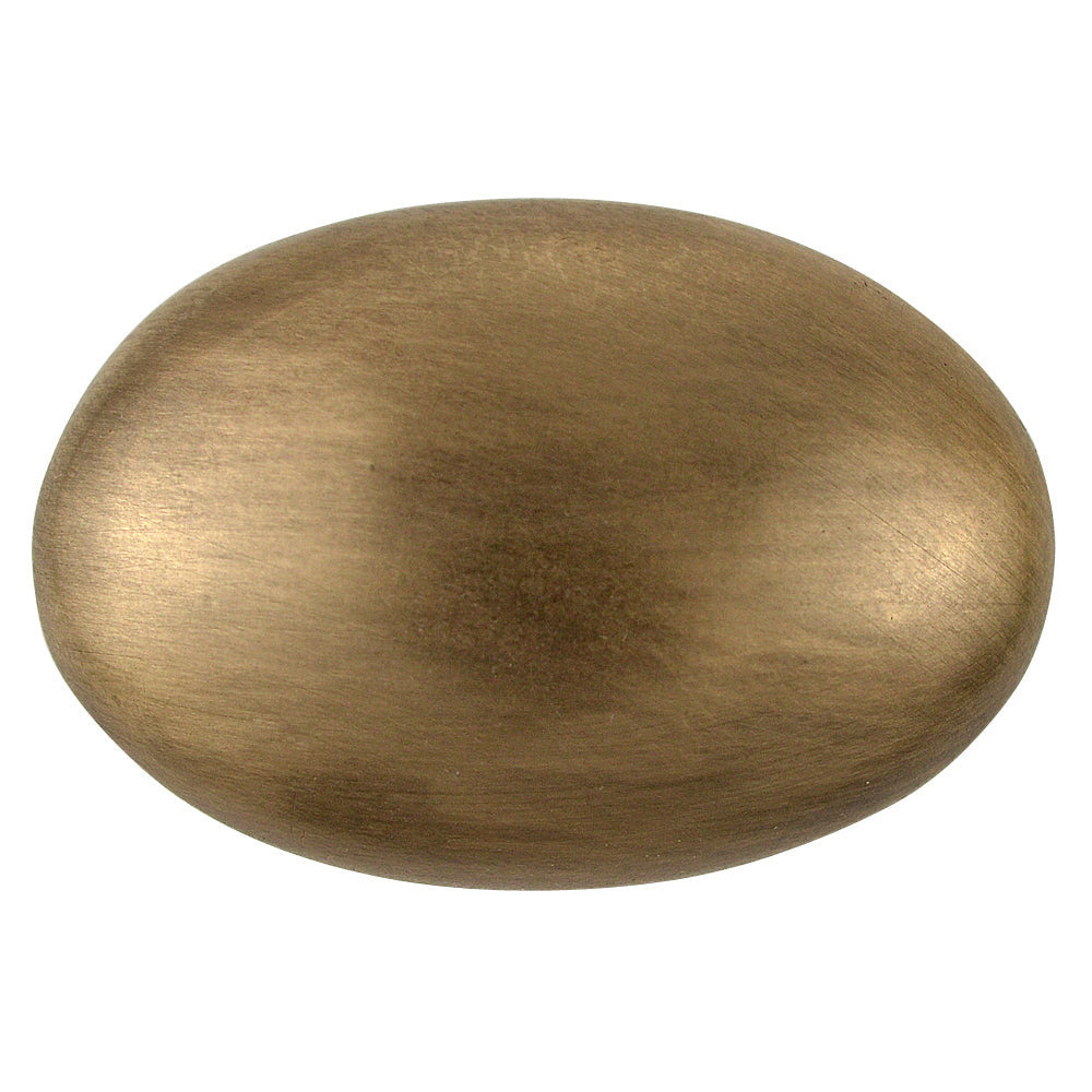 1 1/2 Inch Heavy Traditional Solid Brass Egg Cabinet Knob (Antique Brass Finish) COPPER MOUNTAIN HARDWARE