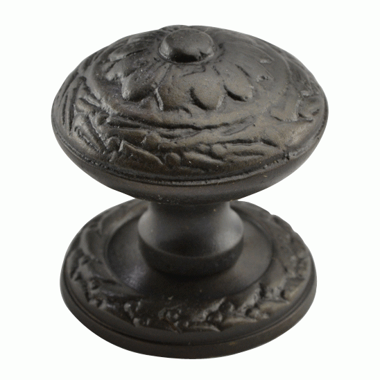 1 1/4 Inch Ornate Round Solid Brass Knob (Oil Rubbed Bronze Finish) COPPER MOUNTAIN HARDWARE