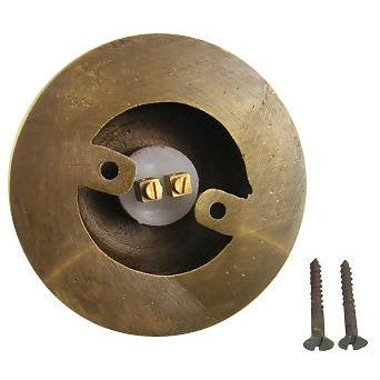 2 7/8 Inch Diameter Eastlake Doorbell (Antique Brass Finish) COPPER MOUNTAIN HARDWARE