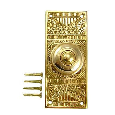 Solid Brass Eastlake Style Door Bell (Polished Brass Finish) COPPER MOUNTAIN HARDWARE