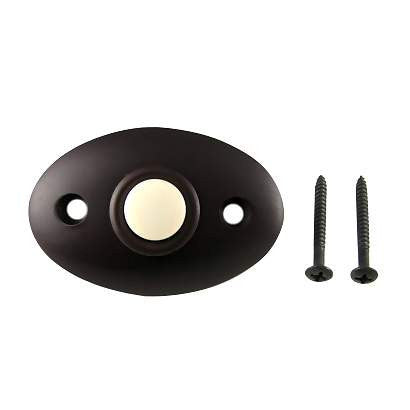 2 3/8 Inch Solid Brass Door Bell Button (Flat Black Finish) DELTANA