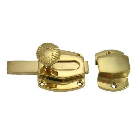 1 1/2 Inch Plain Cabinet Latch (Polished Brass Finish) COPPER MOUNTAIN HARDWARE