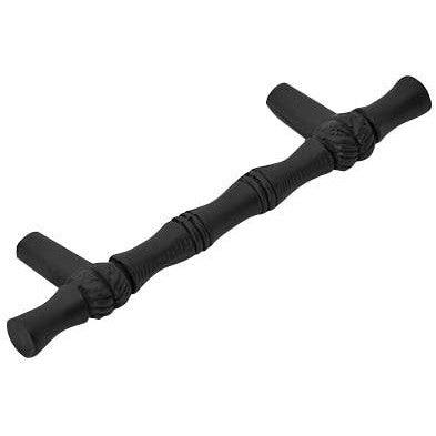 4 3/4 Inch Overall (3 Inch c-c) Solid Brass Japanese Bamboo Style Pull (Oil Rubbed Bronze Finish) COPPER MOUNTAIN HARDWARE