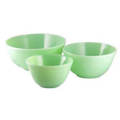 Jadeite Glass Mixing Bowl Set of 3 Copper Mountain Hardware