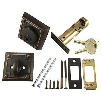 Arts and Crafts Style Single Cylinder Deadbolt EMTEK