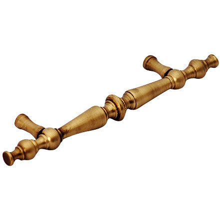 6 1/2 Inch Overall (4 Inch c-c) Solid Brass Victorian Pull (Antique Brass Finish) COPPER MOUNTAIN HARDWARE