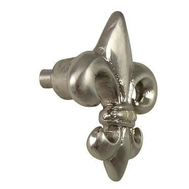 1 5/8 Inch Fleur de Lis Knob (Brushed Nickel Finish) COPPER MOUNTAIN HARDWARE