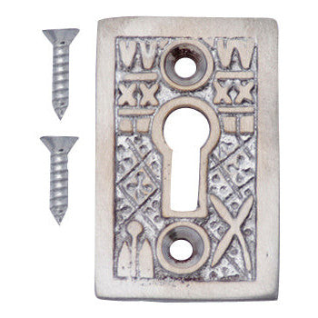 Solid Brass Tiny Key Hole Cover (Brushed Nickel Finish) Copper Mountain Hardware